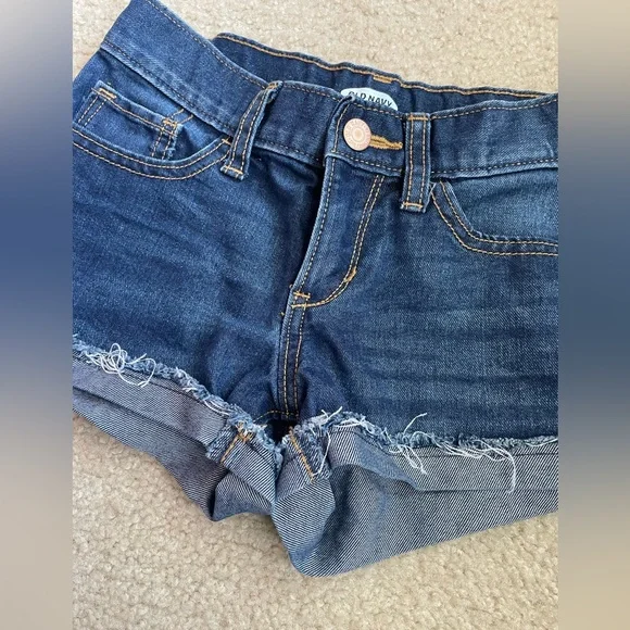 Old Navy Girls Dark Blue Jean Shorts - Picture 2 of 5